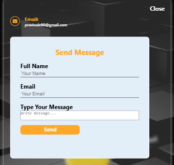 portfolio contact section