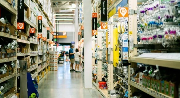 Front view of Compton's Hardware Store